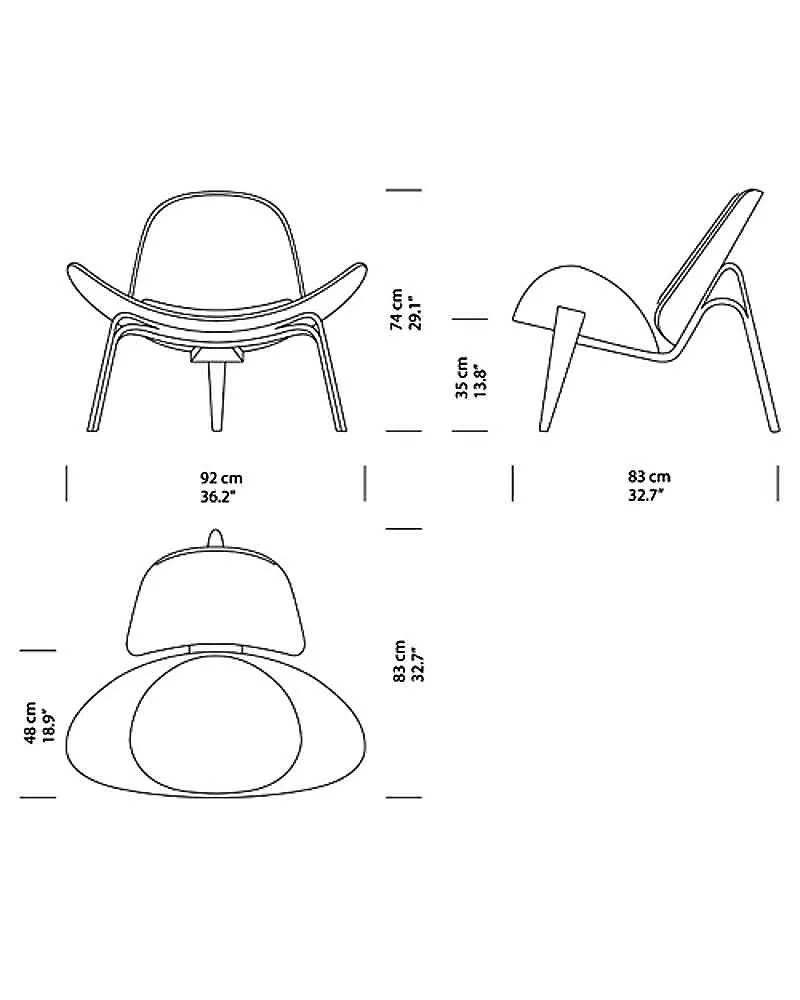 Carl Hansen CH07 -tuoli, lakattu tammi/musta nahka - Image 7