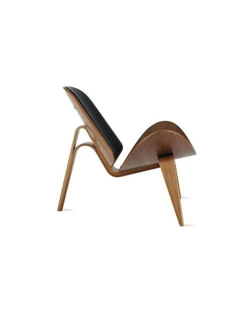Carl Hansen CH07 chair, lacquered oak/black leather - Image 2