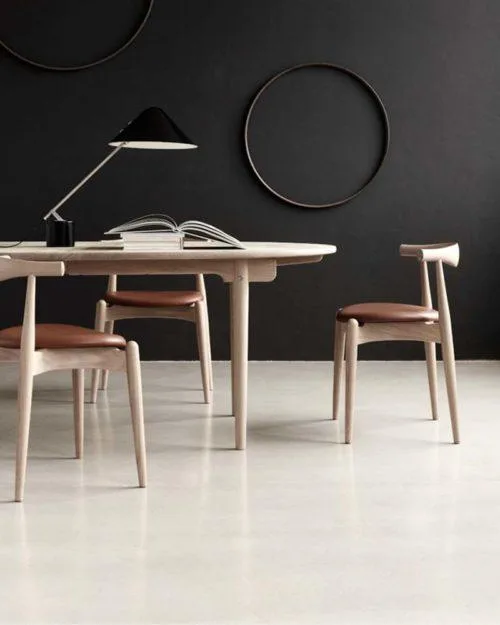 Carl Hansen CH20 chair, oiled oak / brown leather - Image 4