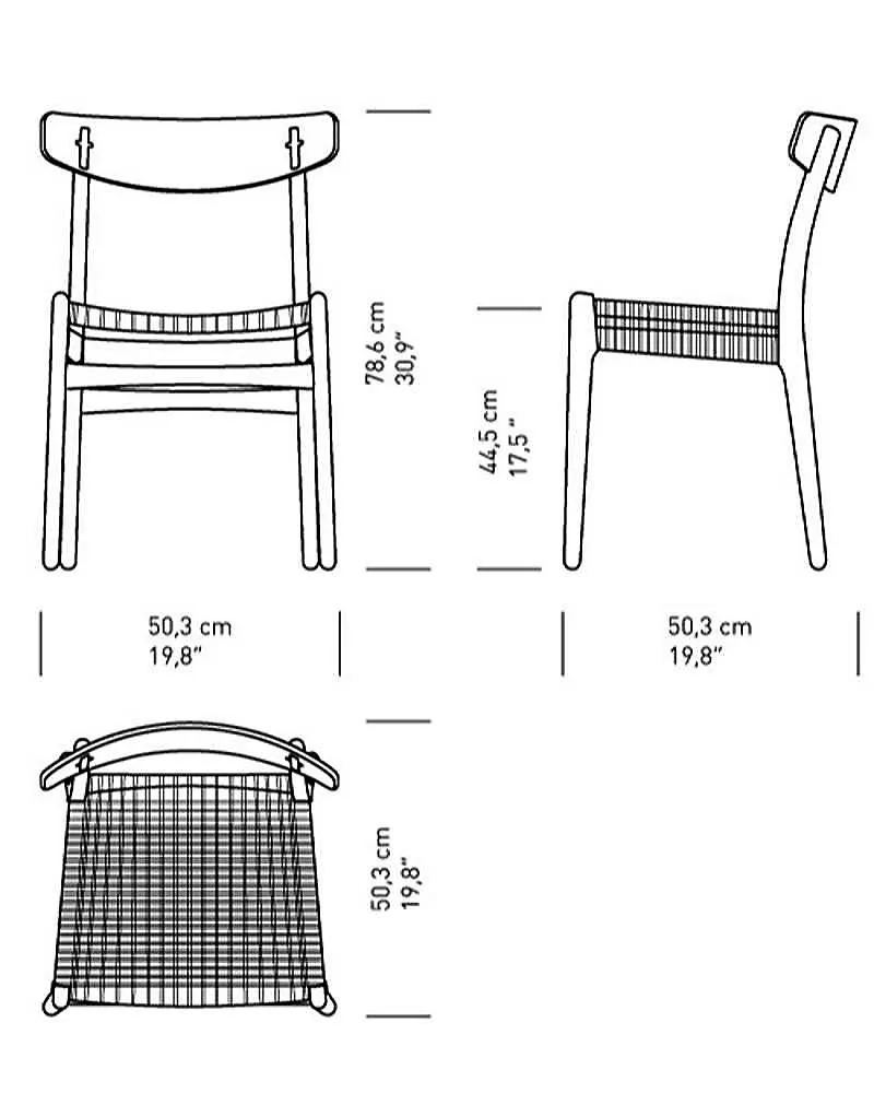 Carl Hansen CH23 -tuoli, öljytty tammi/luonnonvärinen paperinaru - Image 7