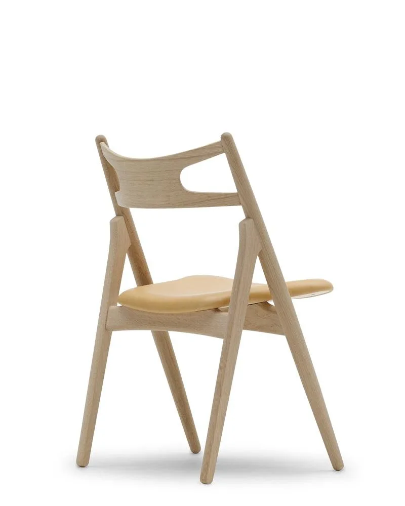 Carl Hansen CH29P chair, soaped oak / leather - Image 2
