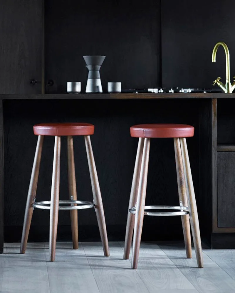 Carl Hansen CH56 bar stool, oiled oak / leather - Image 2