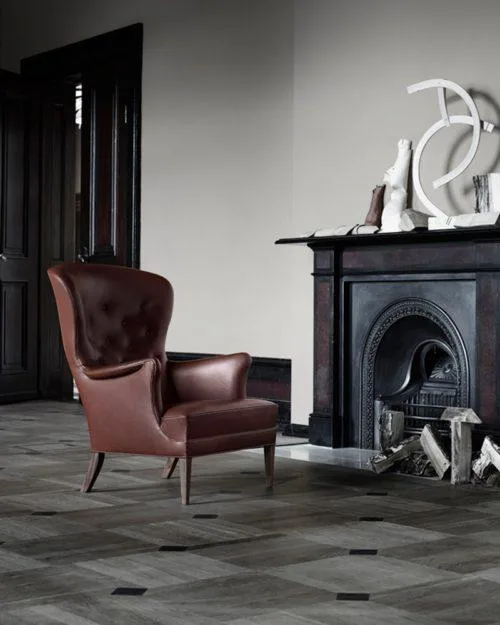 Carl Hansen FH419 HERITAGE armchair, brown leather / oiled walnut - Image 3