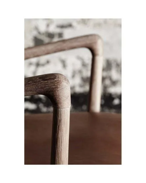 Carl Hansen OW149 armchair, soaped oak / black leather - Image 6