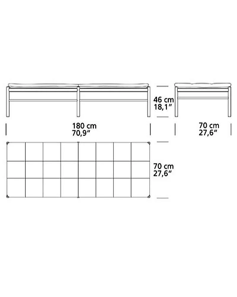 Carl Hansen OW150 daybed, oiled oak / brown leather - Image 5
