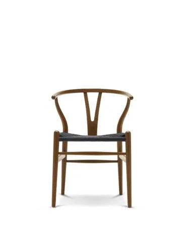 Carl Hansen CH24 chair, smoked oak/black paper cord