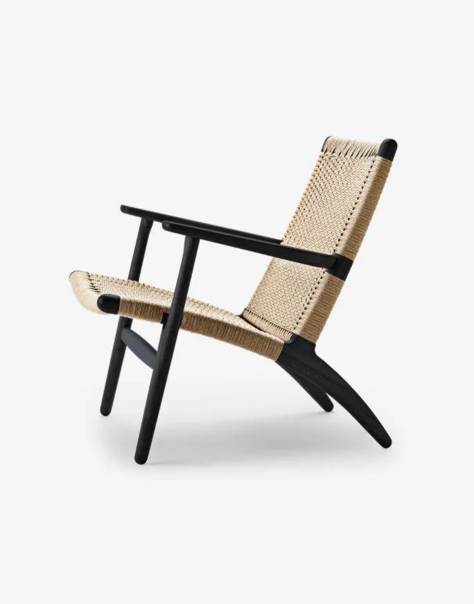 Carl Hansen CH25 chair, black oak / natural paper cord - Image 2