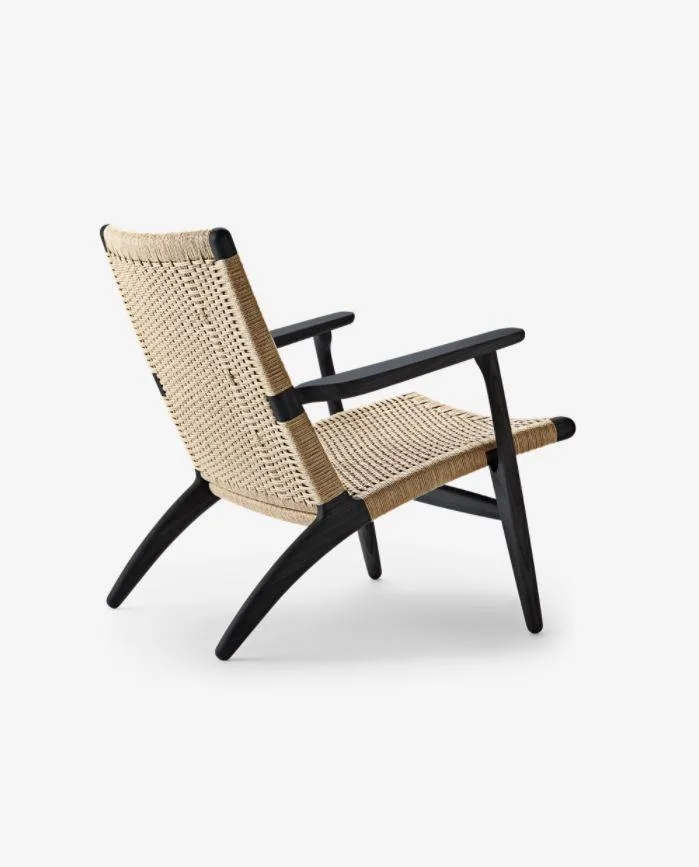 Carl Hansen CH25 chair, black oak / natural paper cord - Image 3