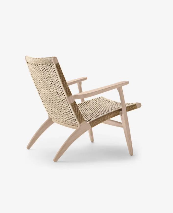 Carl Hansen CH25 chair, soaped oak / natural paper cord - Image 3