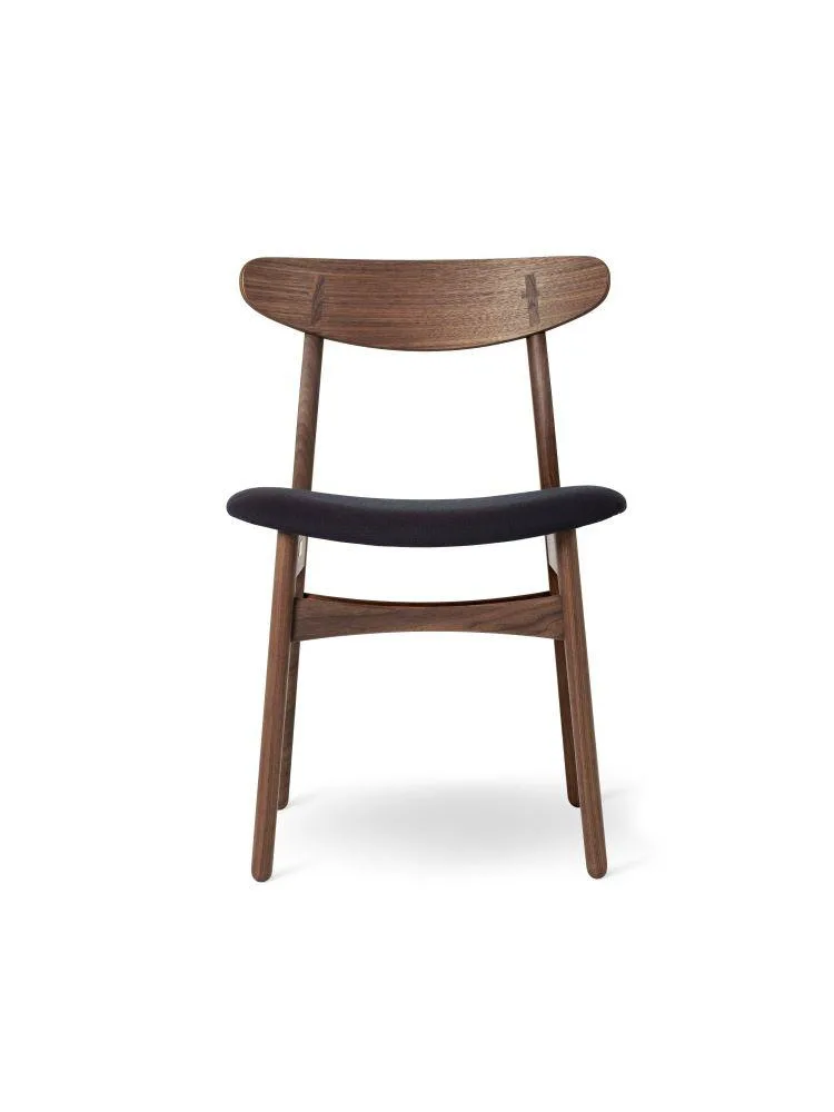 Carl Hansen CH30P chair, oiled walnut / fabric upholstery
