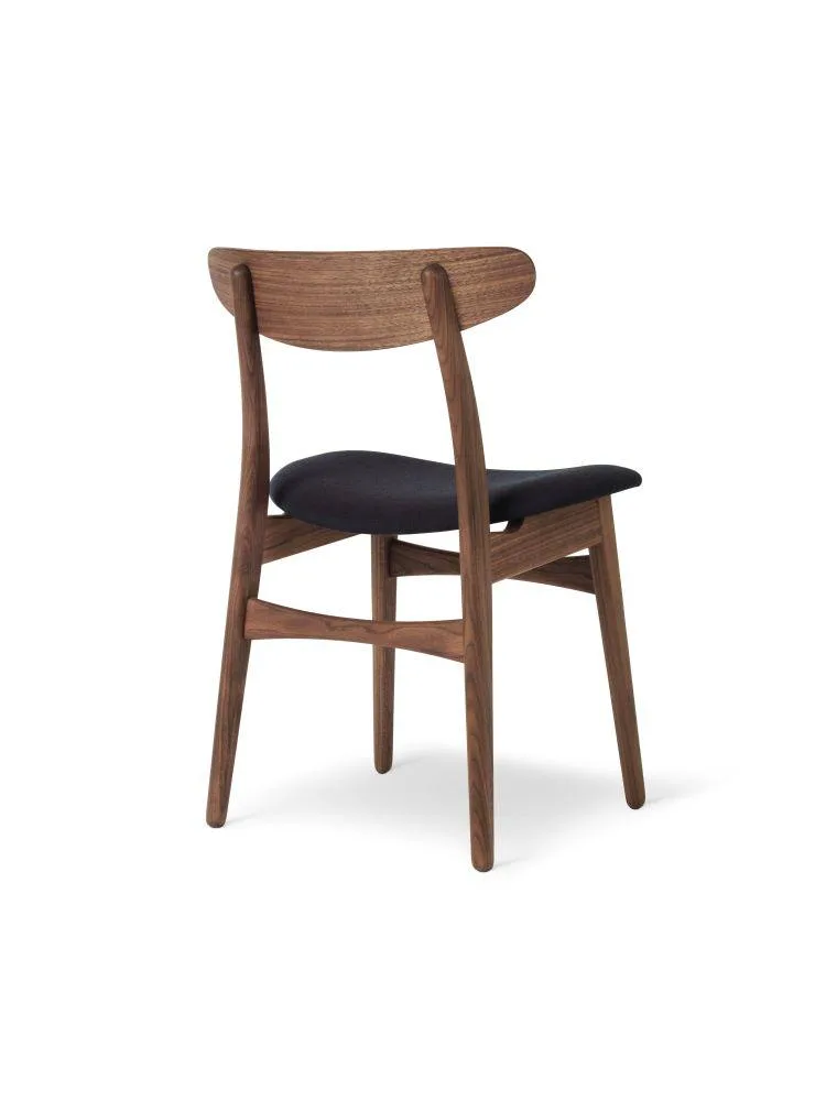 Carl Hansen CH30P chair, oiled walnut / fabric upholstery - Image 2