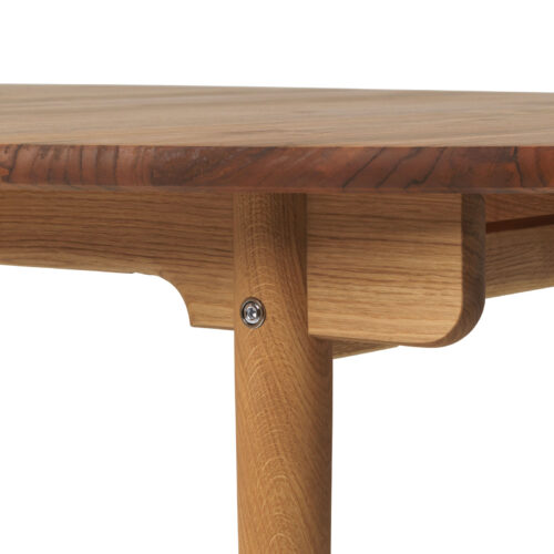 Carl Hansen CH338-ruokapöytä sis. yhden jatkolevyn, teak mix - Image 2