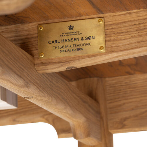 Carl Hansen CH338-ruokapöytä sis. yhden jatkolevyn, teak mix - Image 3