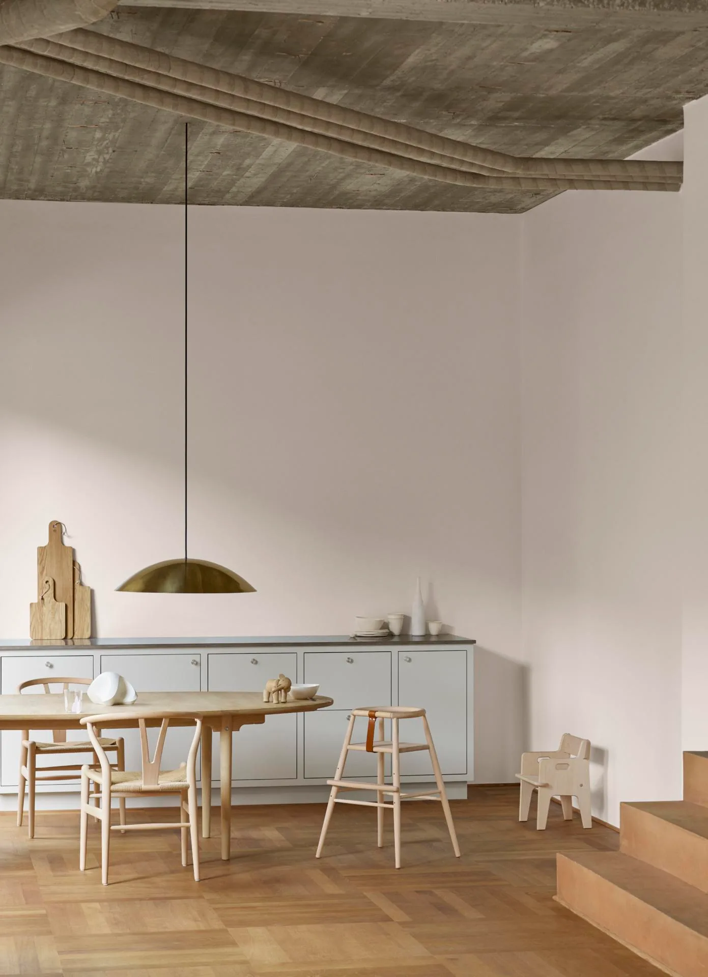 Carl Hansen ND54 high chair, lacquered beech / leather - Image 3