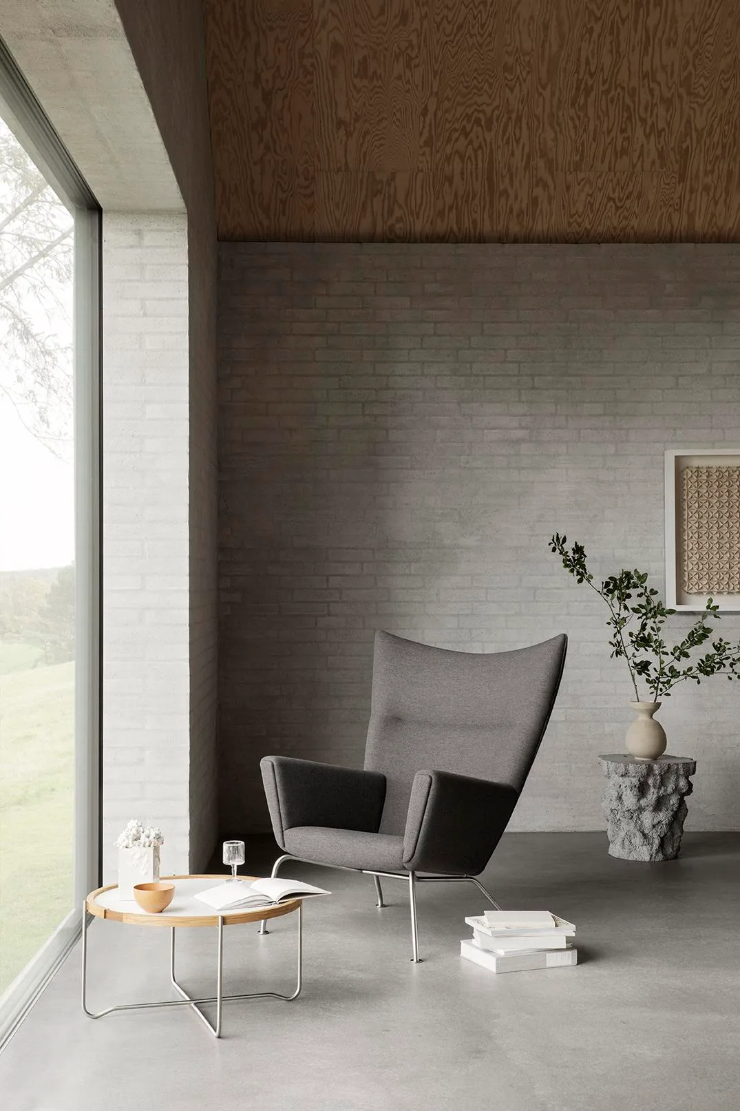 Carl Hansen CH445 WING -armchair, black leather - Image 5