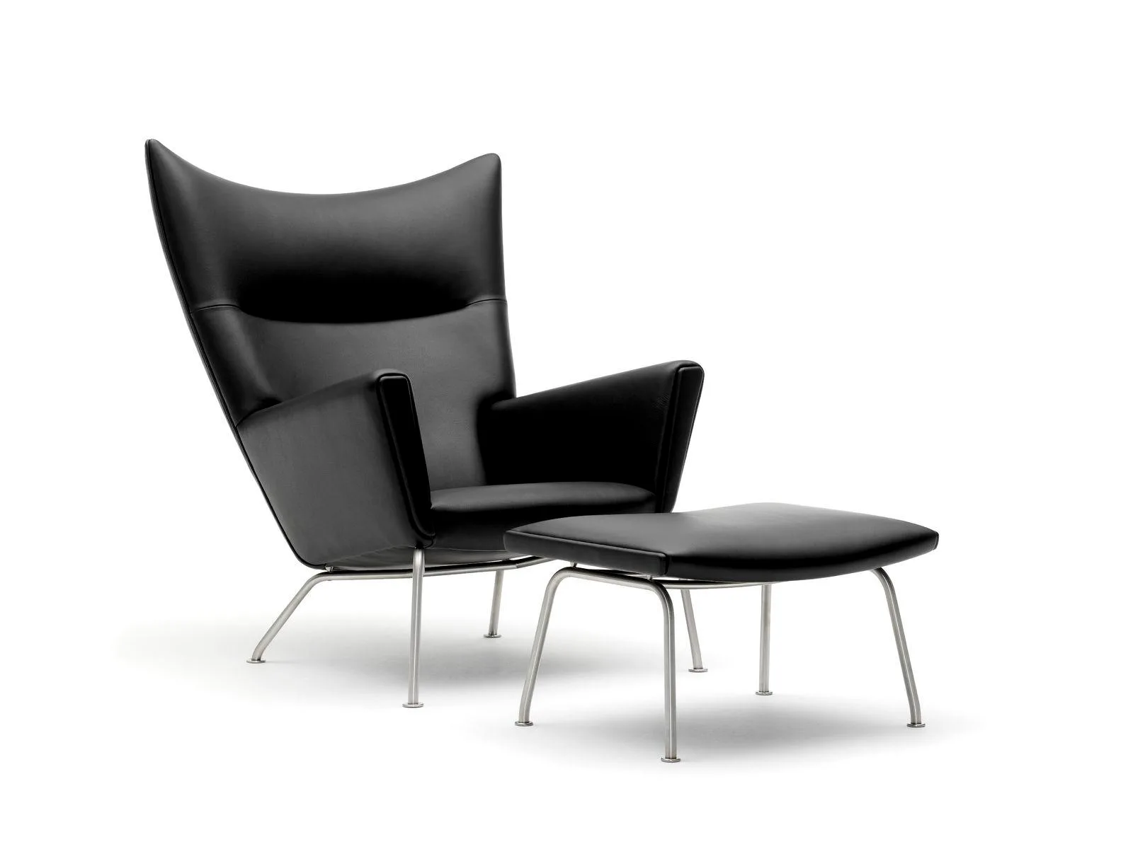 Carl Hansen CH445 WING -armchair, black leather - Image 2