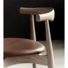 Carl Hansen CH20 chair, white oiled oak / black leather - Image 4