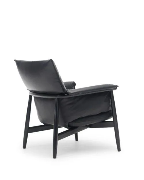 Carl Hansen E015 EMBRACE lounge chair, black painted oak / leather - Image 2