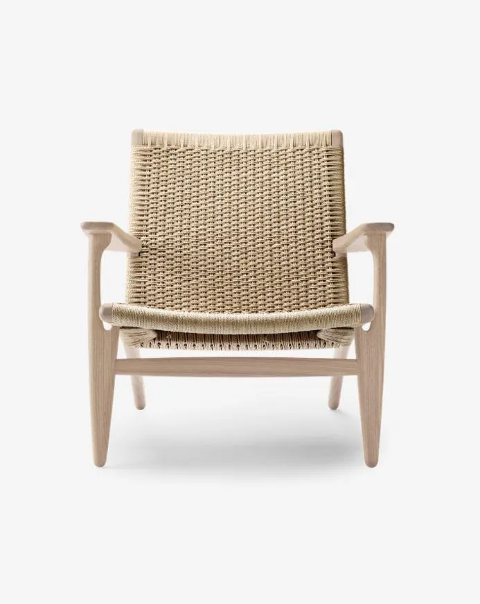 Carl Hansen CH25 chair, soaped oak / natural paper cord