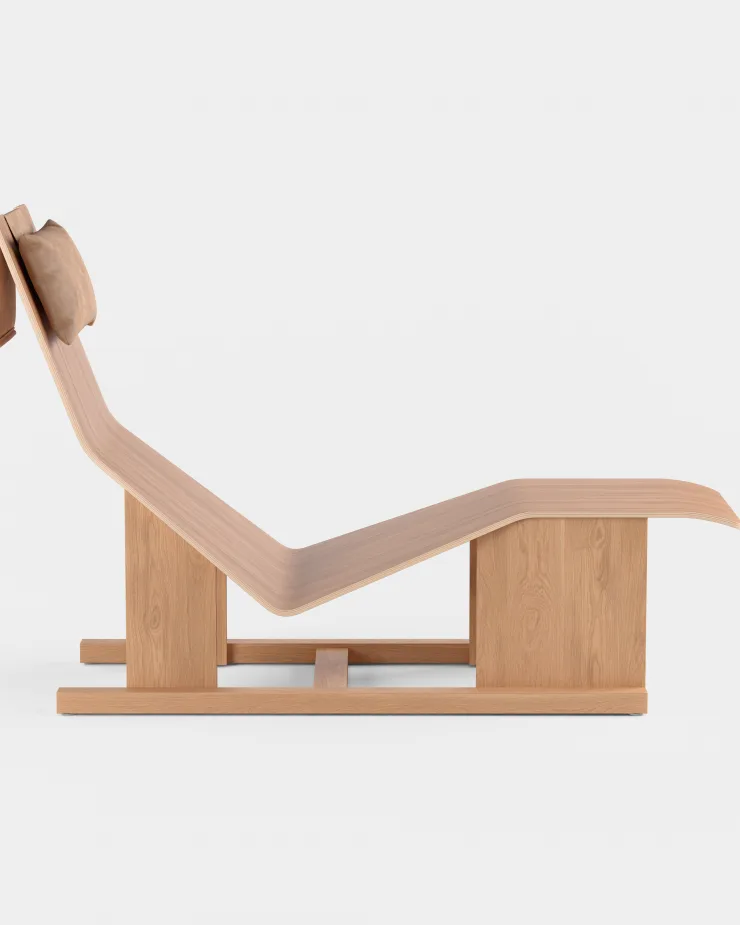 Massproductions 4PM easy chair, american cherry - Image 2