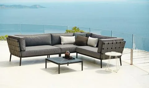 Cane-line CONIC - 2-seater right, light grey - Image 3