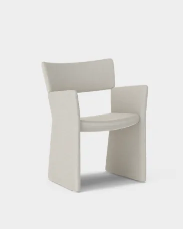 Massproductions CROWN armchair, light beige