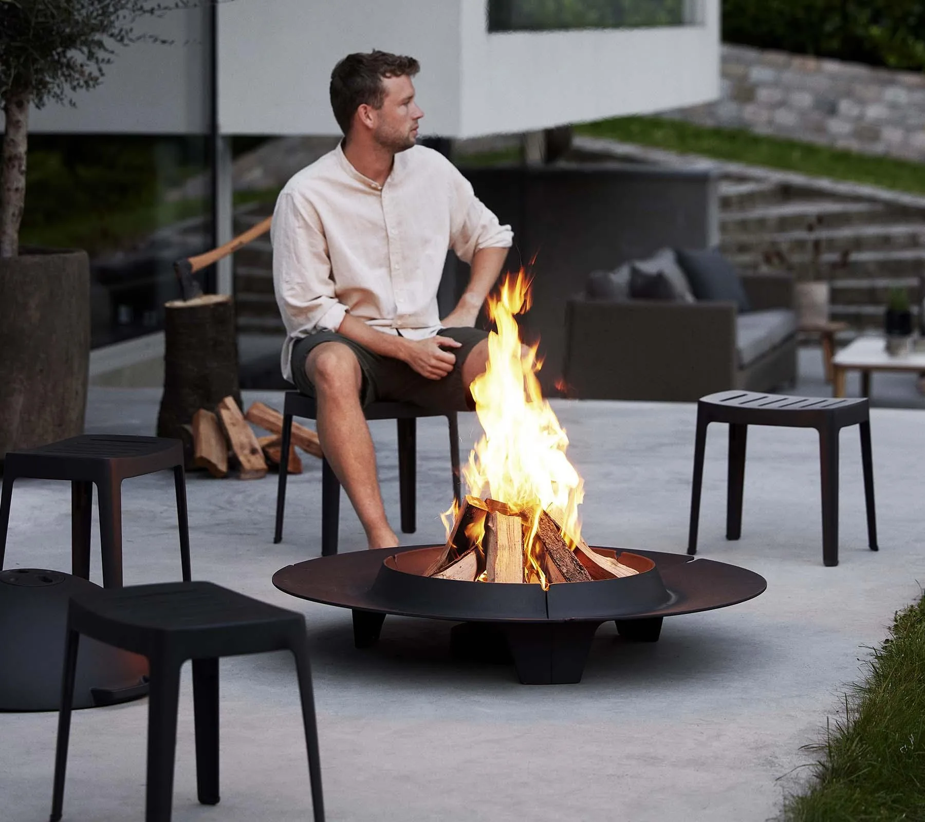 Cane-line EMBER -fire pit with lid, large - Image 2