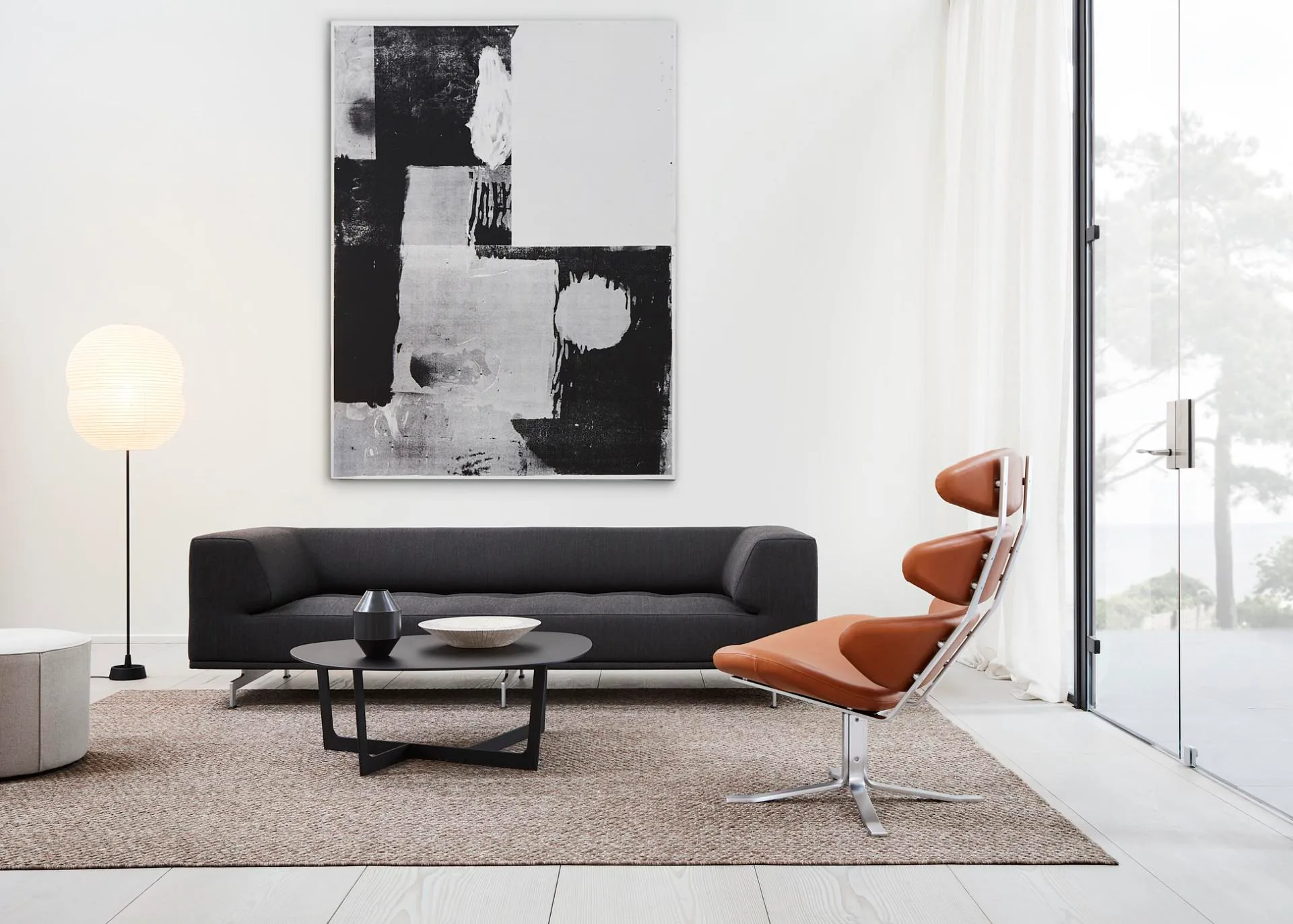 Fredericia INSULA -coffee table 95x98 cm, black aluminium - Image 4