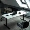 Dencon DELTA electric table 160x80 cm, white - Image 2