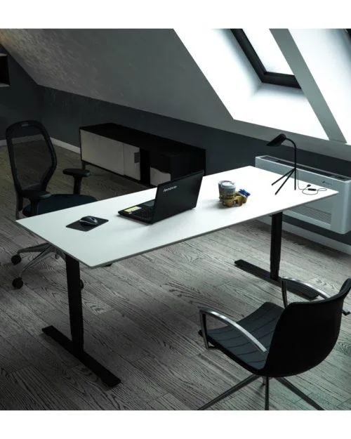 Dencon DELTA electric table 160x80 cm, white - Image 2