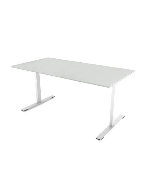 Dencon DELTA electric table 160x80 cm, white