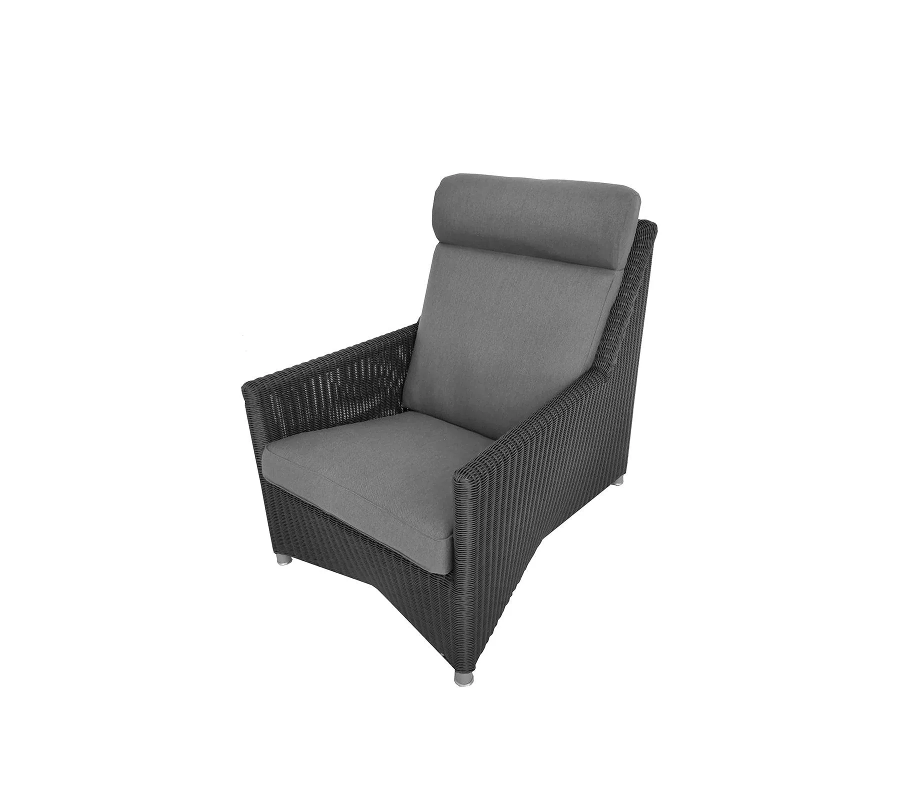Cane-line DIAMOND lounge chair, high back, dark grey