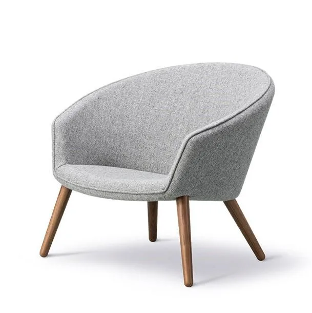 Fredericia DITZEL Lounge chair, grey/lacquered walnut - Image 2