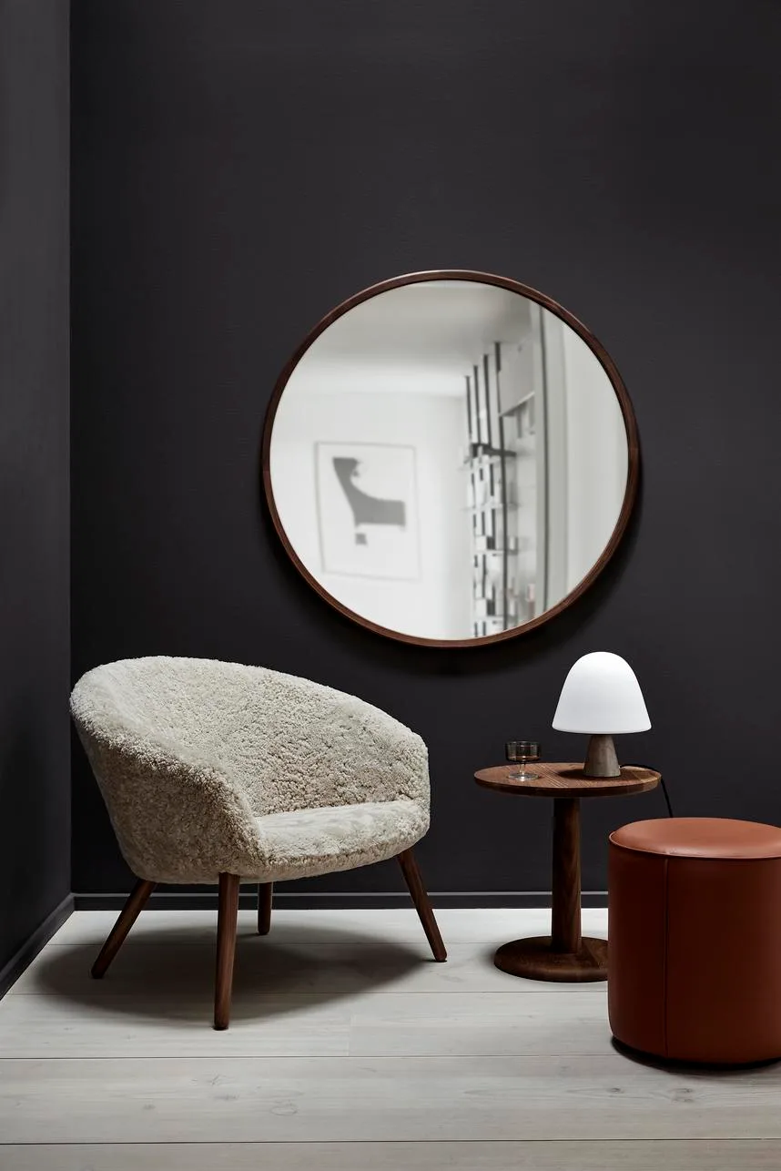 Fredericia DITZEL Lounge chair, moonlight sheepskin/lacquered oak - Image 3