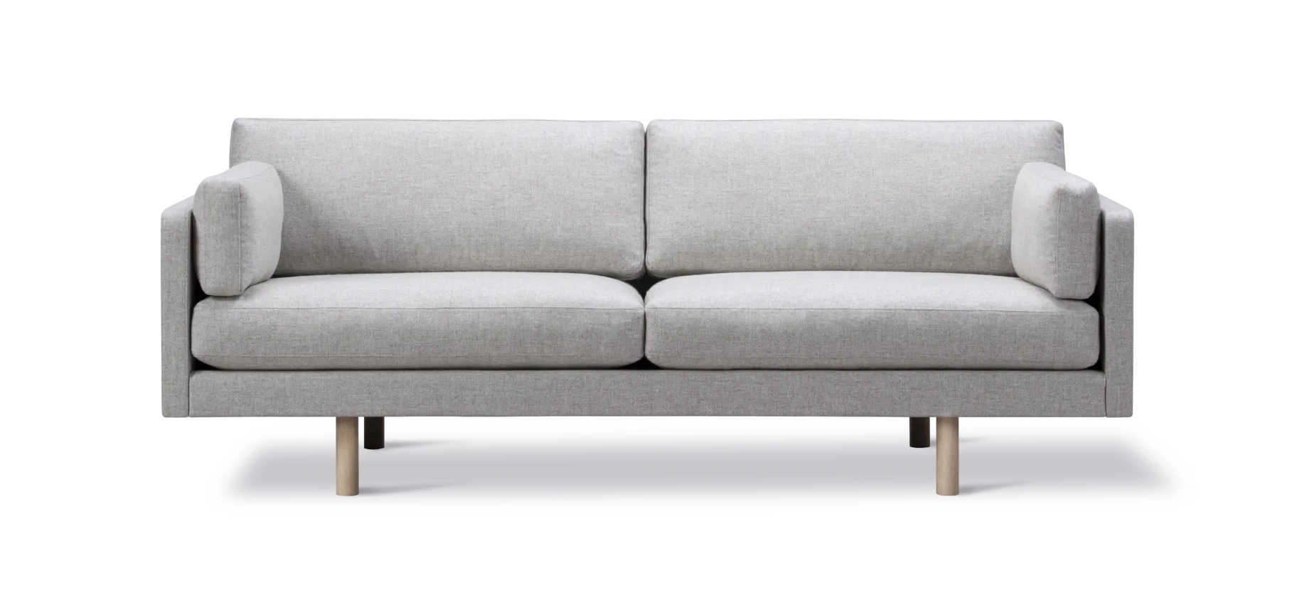 Fredericia EJ220 -2-istuttava sohva 212cm, vaaleanharmaa/saippuoitu tammi