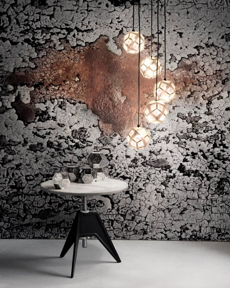 Tom Dixon SCREW side table, black base / white marble table top - Image 4