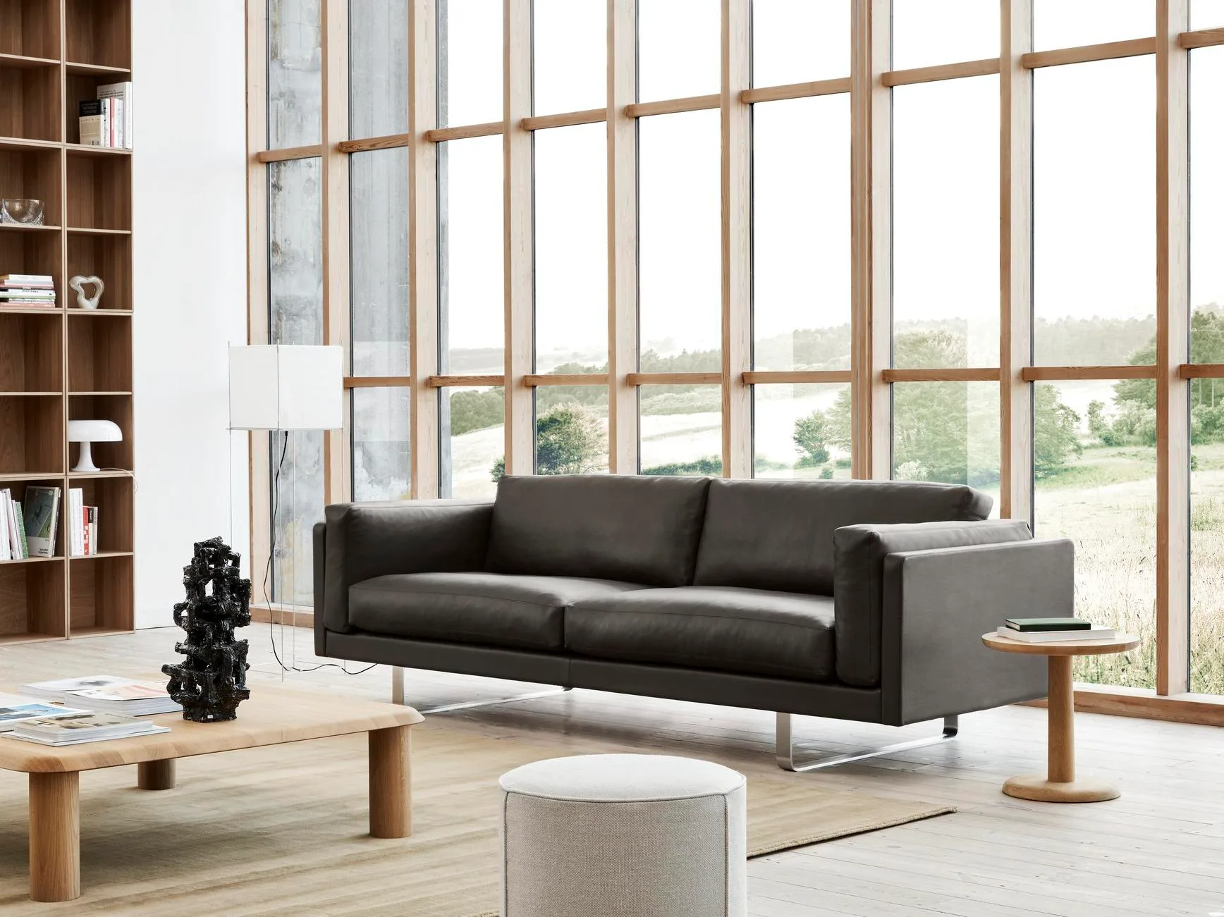 Fredericia EJ280 -2-seater sofa, black leather - Image 3