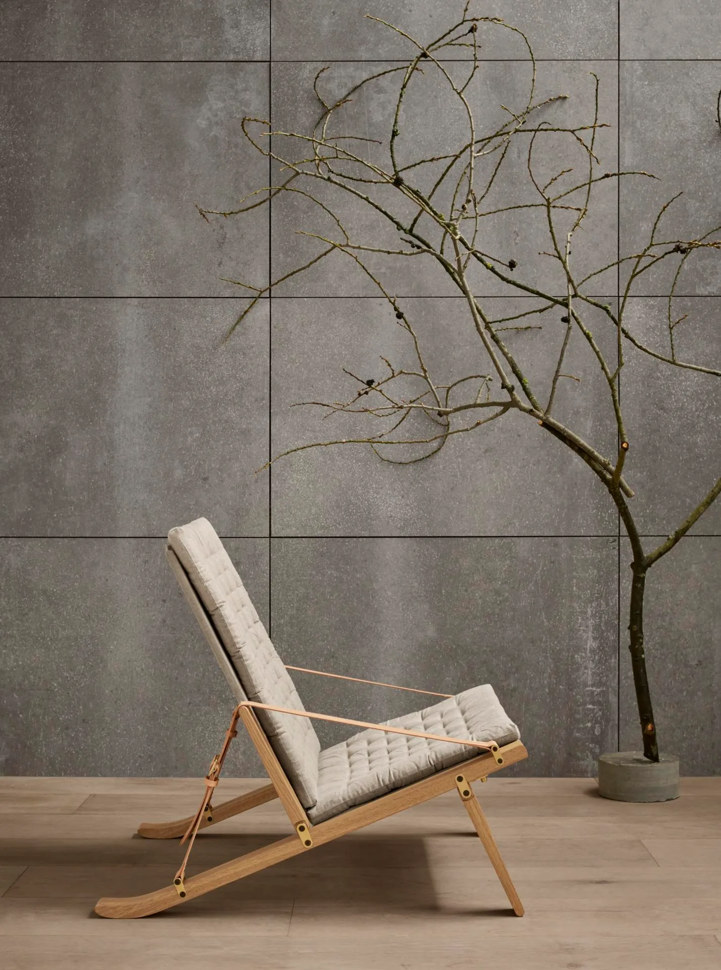 Carl Hansen FK11 PLICO -chair, oiled oak / natural canvas - Image 5