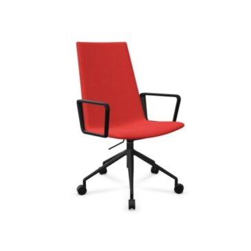 Andreu World FLEX EXECUTIVE chair, medium back, red/black SO1865