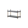 Cane-line FRAME shelving system, low, dark grey