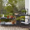 Cane-line FRAME shelving system, low, dark grey - Image 3