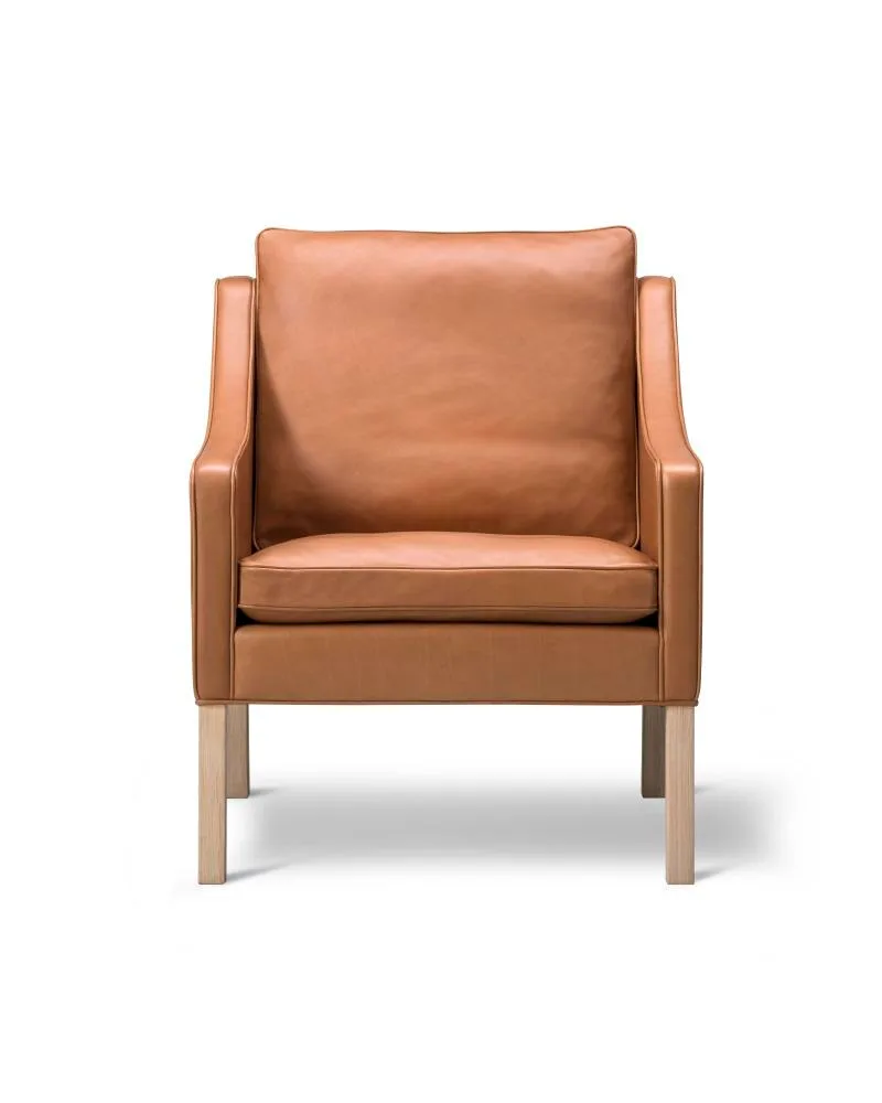 Fredericia MOGENSEN 2207 CLUB CHAIR, brown leather - Image 2