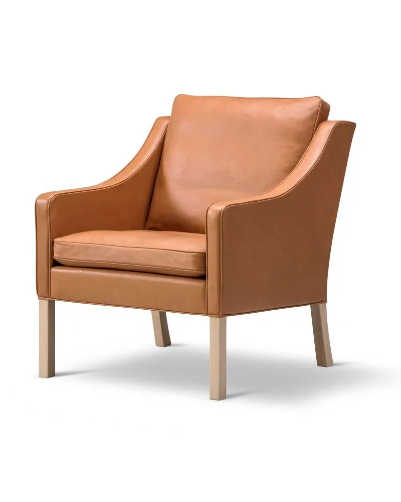 Fredericia MOGENSEN 2207 CLUB CHAIR, brown leather