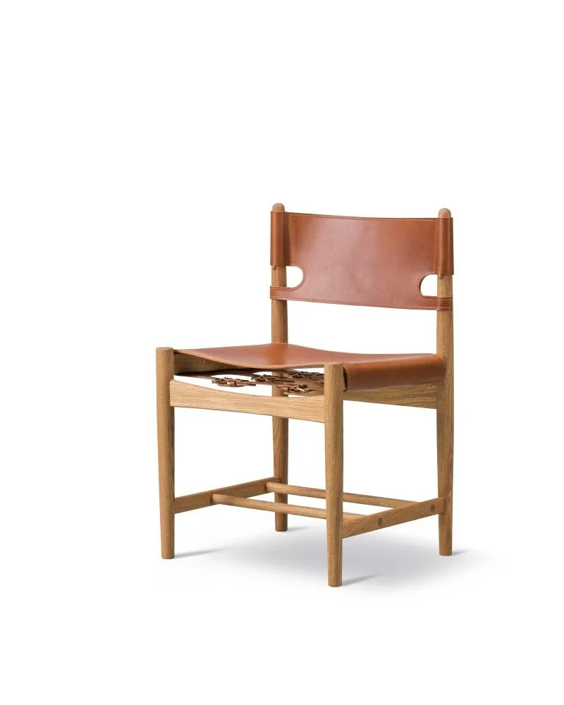 Fredericia THE SPANISH DINING CHAIR, oiled oak/cognac leather