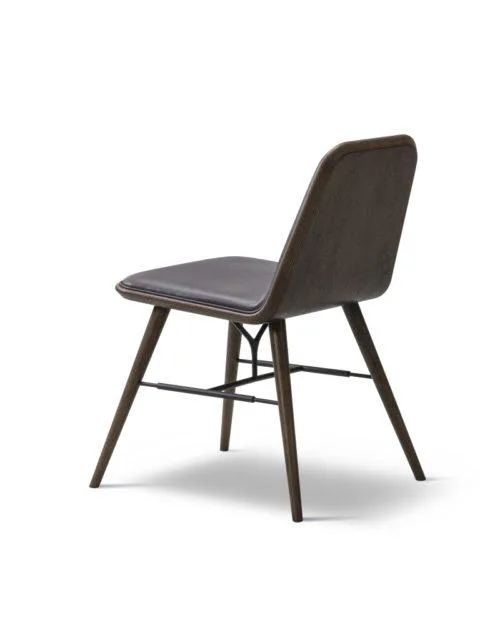 Fredericia SPINE chair, black leather/smoked oak - Image 2