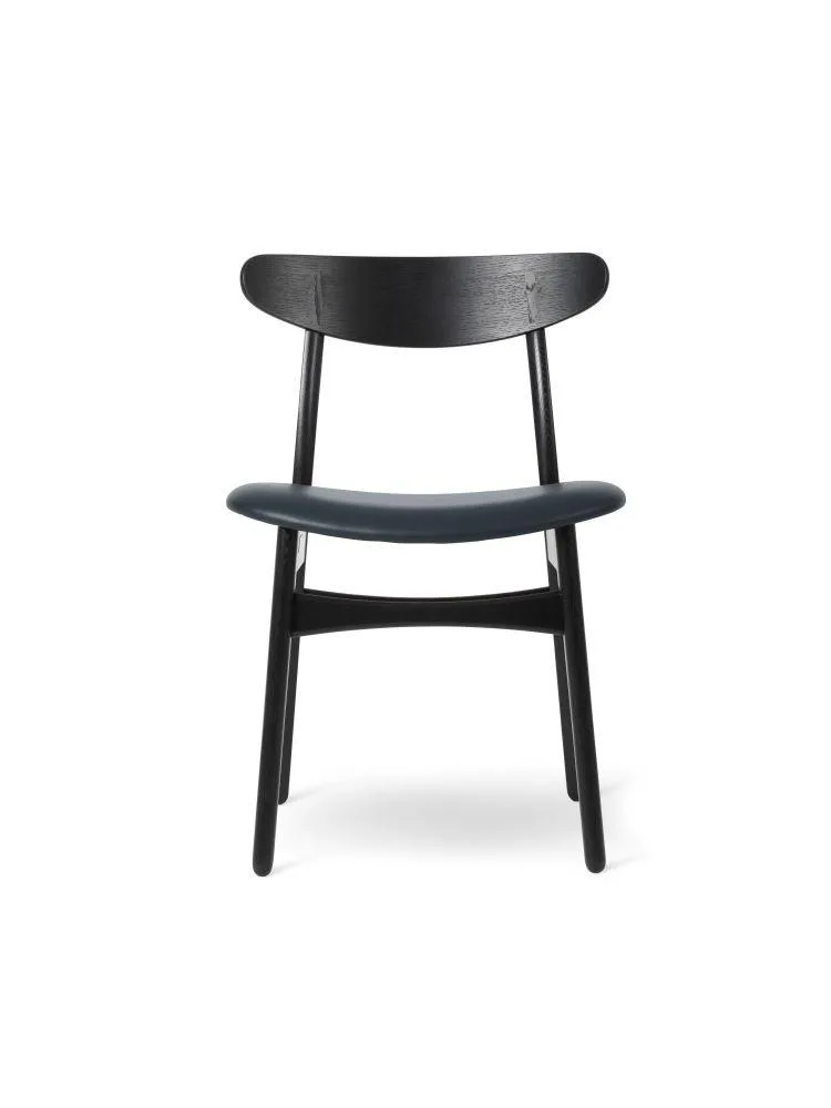 Carl Hansen CH30P -tuoli, musta/musta nahka