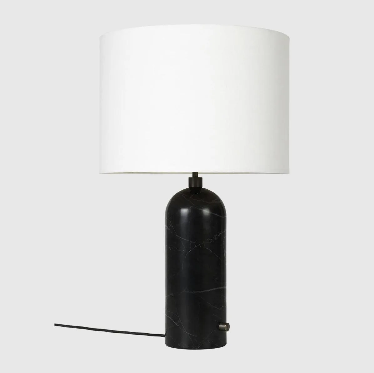 GUBI GRAVITY table lamp large, black marble / white