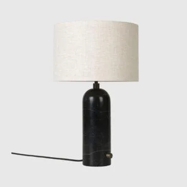 GUBI GRAVITY table lamp small, black marble / canvas