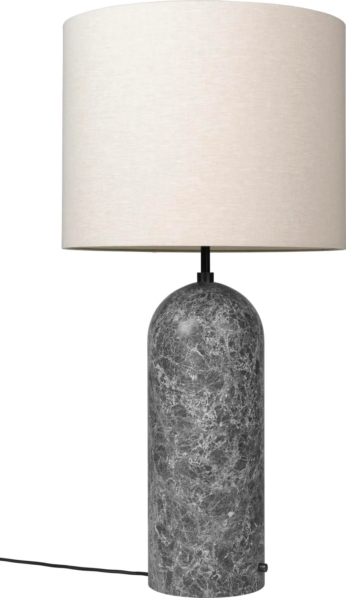 GUBI GRAVITY XL -floor lamp low, grey marble / canvas
