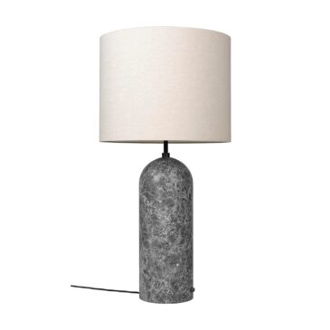 GUBI GRAVITY XL -floor lamp low, grey marble / canvas